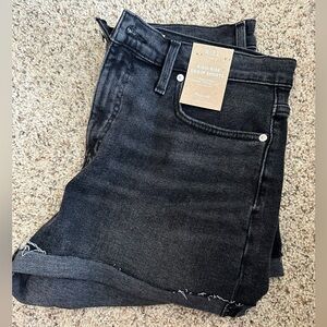 Madewell black denim high rise shorts